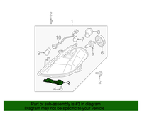 New Genuine Nissan Ret-Front Bumper Side, Lh 62245EM30A / 62245-EM30A OEM