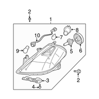 New Genuine Nissan Ret-Front Bumper Side, Lh 62245EM30A / 62245-EM30A OEM
