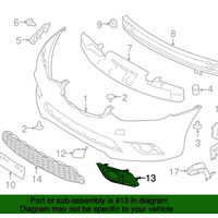 New Genuine Nissan Fog Light Finisher-Front Bumper 622564AF0A / 62256-4AF0A OEM