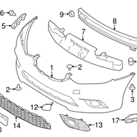 New Genuine Nissan Fog Light Finisher-Front Bumper 622564AF0A / 62256-4AF0A OEM