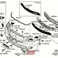 New Genuine Infiniti Front Bumper Fog Light Trim Left (2009-2015) OE 622571MS2A
