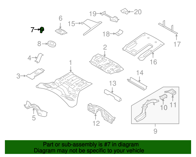 New Genuine Nissan Clip 623184M400 / 62318-4M400 OEM