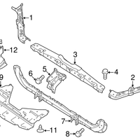 New Genuine Nissan Support-Radiator Core Upper,Rh OE 625124CB0B