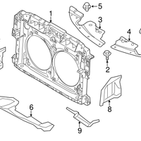 New Genuine Nissan Radiator Left Support Cover Sight Shield OE 625811AA0A