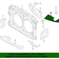 New Genuine Nissan Radiator Left Support Cover Sight Shield OE 625811AA0A