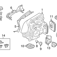 New Genuine BMW Bracket Headlight Left (2017-2020) OE 63117215277