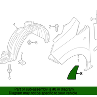 New Genuine Nissan NV200 Front Fender Stiffener Left OE 631233LM1C
