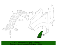 New Genuine Nissan NV200 Front Fender Stiffener Left OE 631233LM1C