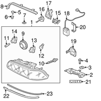 New Genuine BMW Gasket Headlight Right (2001-2003) OE 63126908406