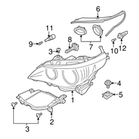 New Genuine BMW Bracket Headlight Right (2004-2010) OE 63126936090