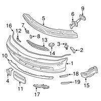 New Genuine BMW Reflector Yellow Right (2000-2003) OE 63148383012