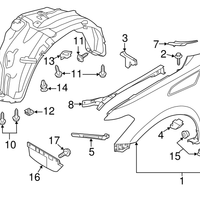 New Genuine Nissan / Infiniti Stay-Front Fender,Rh 631801LA0A OEM