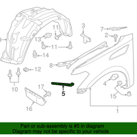 New Genuine Nissan / Infiniti Stay-Front Fender,Rh 631801LA0A OEM