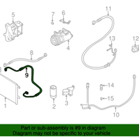New Genuine BMW Condenser Dryer Pressure Hos (1999-2006) OE 64536904013