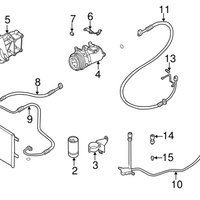 New Genuine BMW Condenser Dryer Pressure Hos (1999-2006) OE 64536904013