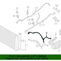 New Genuine BMW Pressure Hose Assembly (2010-2017) OE 64539209718