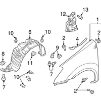 New Genuine Nissan Cover-Splash,Hoodledge Rh 64838JG00A / 64838-JG00A OEM