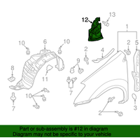 New Genuine Nissan Cover-Splash,Hoodledge Rh 64838JG00A / 64838-JG00A OEM