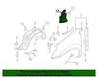 New Genuine Nissan Cover-Splash,Hoodledge Rh 64838JG00A / 64838-JG00A OEM