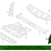 New Genuine Nissan Cover-Front Under,Lh 648396RA0A OE