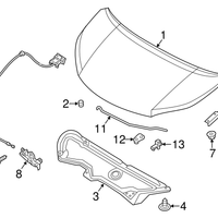 Genuine Nissan Male Hood Lock OEM 656013LM2C