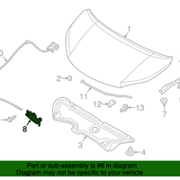 Genuine Nissan Male Hood Lock OEM 656013LM2C