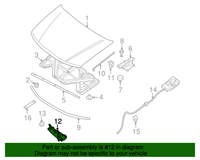 New Genuine Nissan Male Assy Hood Lock 65601ZS00A / 65601-ZS00A OEM