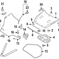 Genuine Nissan Secondary-Hood Lock Control OEM 65670JF00A