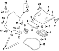 Genuine Nissan Secondary-Hood Lock Control OEM 65670JF00A