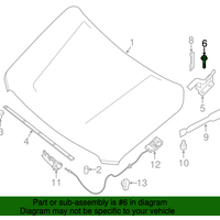 New Genuine Nissan Bolt Hood/Lk 65698EQ30A / 65698-EQ30A OEM