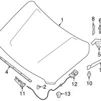 New Genuine Nissan Bolt Hood/Lk 65698EQ30A / 65698-EQ30A OEM
