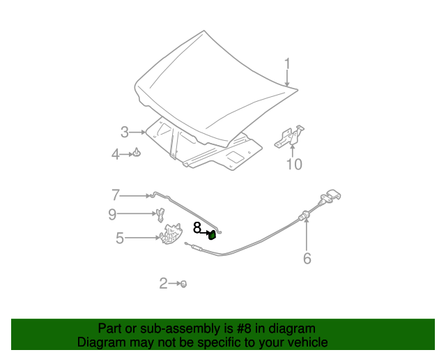 New Genuine Nissan Grommet-Rod OE 657738J02A