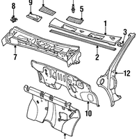 New Genuine Nissan Fastener Cowl 6681401G00 / 66814-01G00 OEM