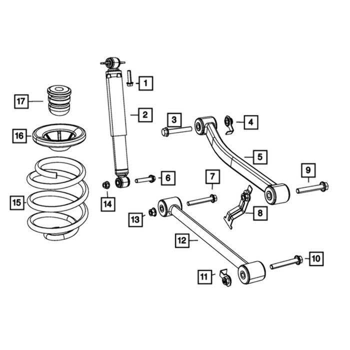 New Genuine Mopar Spring Rear Coil 2007-2018 OE 68004258AA
