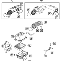 New Genuine Mopar Hose Make Up Air OE 68023283AB