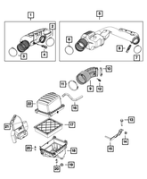 New Genuine Mopar Hose Make Up Air OE 68023283AB