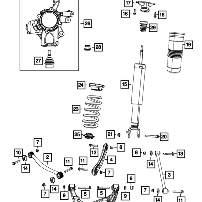 New Genuine Mopar Stop/Bmpr Jounce 2011-2022 OE 68029591AD