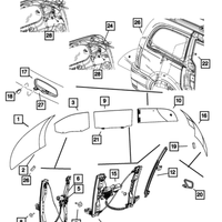 New Genuine Mopar Motor Window Regulator OE 68030656AA