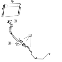New Genuine Mopar Fitting Oil Cooler Tube OE 68034089AA