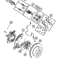 New Genuine Mopar Spring Disc Brake Pad OE 68034092AA