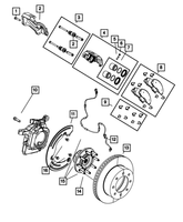 New Genuine Mopar Spring Disc Brake Pad OE 68034092AA