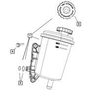 New Genuine Mopar Cap Power Steering Reservoir OE 68034318AA