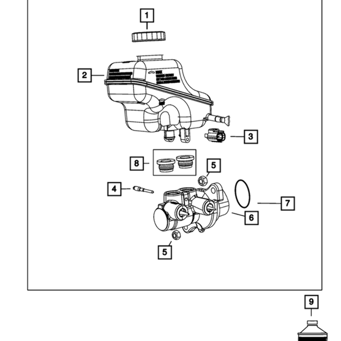 New Genuine Mopar Switch Brake Fluid Level OE 68048550AA