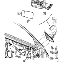 New Genuine Mopar Glass Mirror Replacement OE 68050298AA
