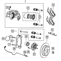 New Genuine Mopar Caliper Disc Brake OE 68052377AA