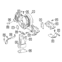 New Genuine Mopar Gasket Turbocharger OE 68053189AA