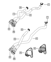 New Genuine Mopar Hose Heater Return 2012-2017 OE 68073476AB