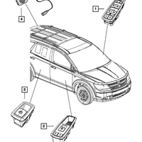 New Genuine Mopar Switch Front Door OE 68084001AD