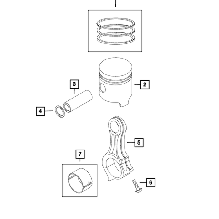 New Genuine Mopar Ring Piston 2014-2017 OE 68098943AA
