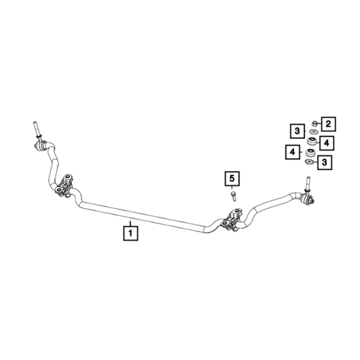 New Genuine Mopar Bushing Stabilizer Bar OE 68100621AA